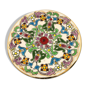 Assiette décorative made in Espagne florale signée jose royo vilar, espagne