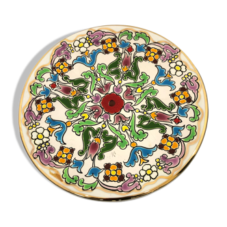Decorative plate, made in spain floral, signed jose royo vilar, spain