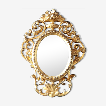 Miroir bois doré ItalieXVIIIe 33x45cm