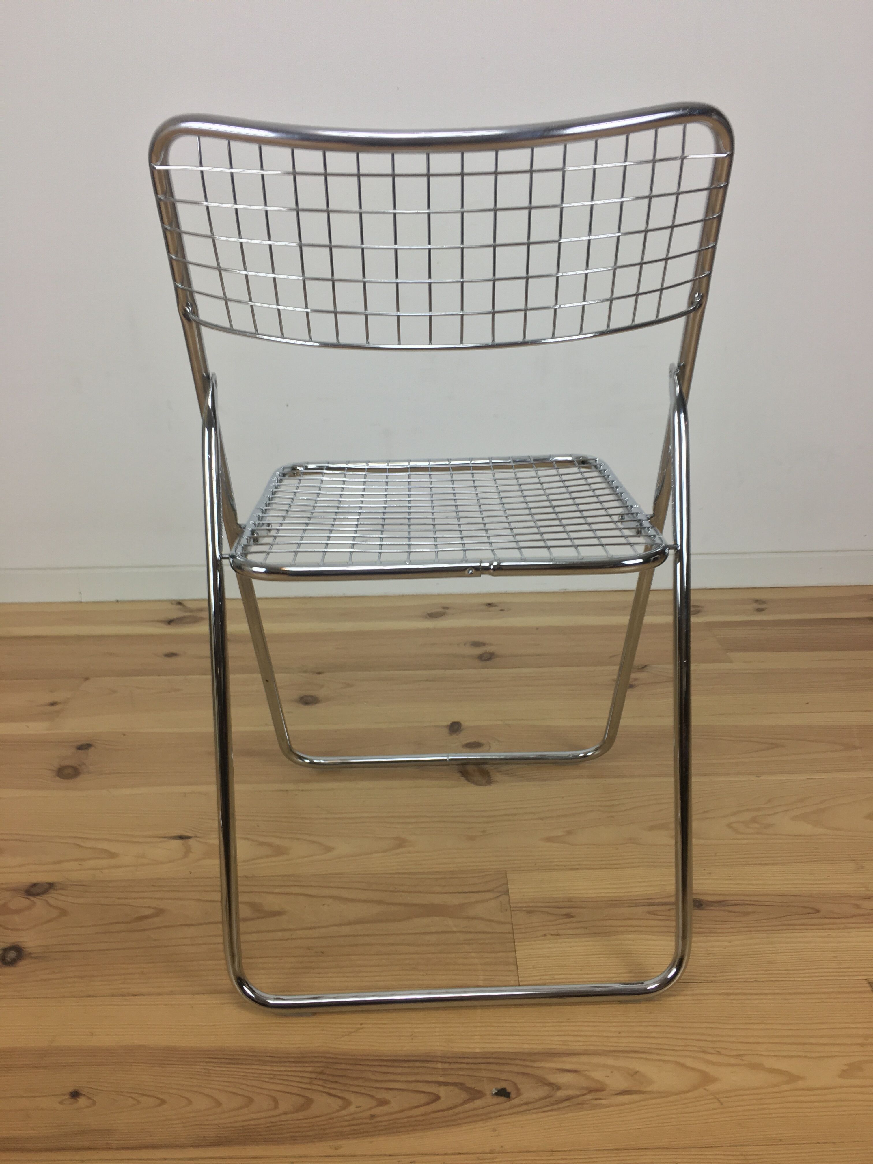 4 chrome chairs by Niels Gammelgaard, Ted Net model