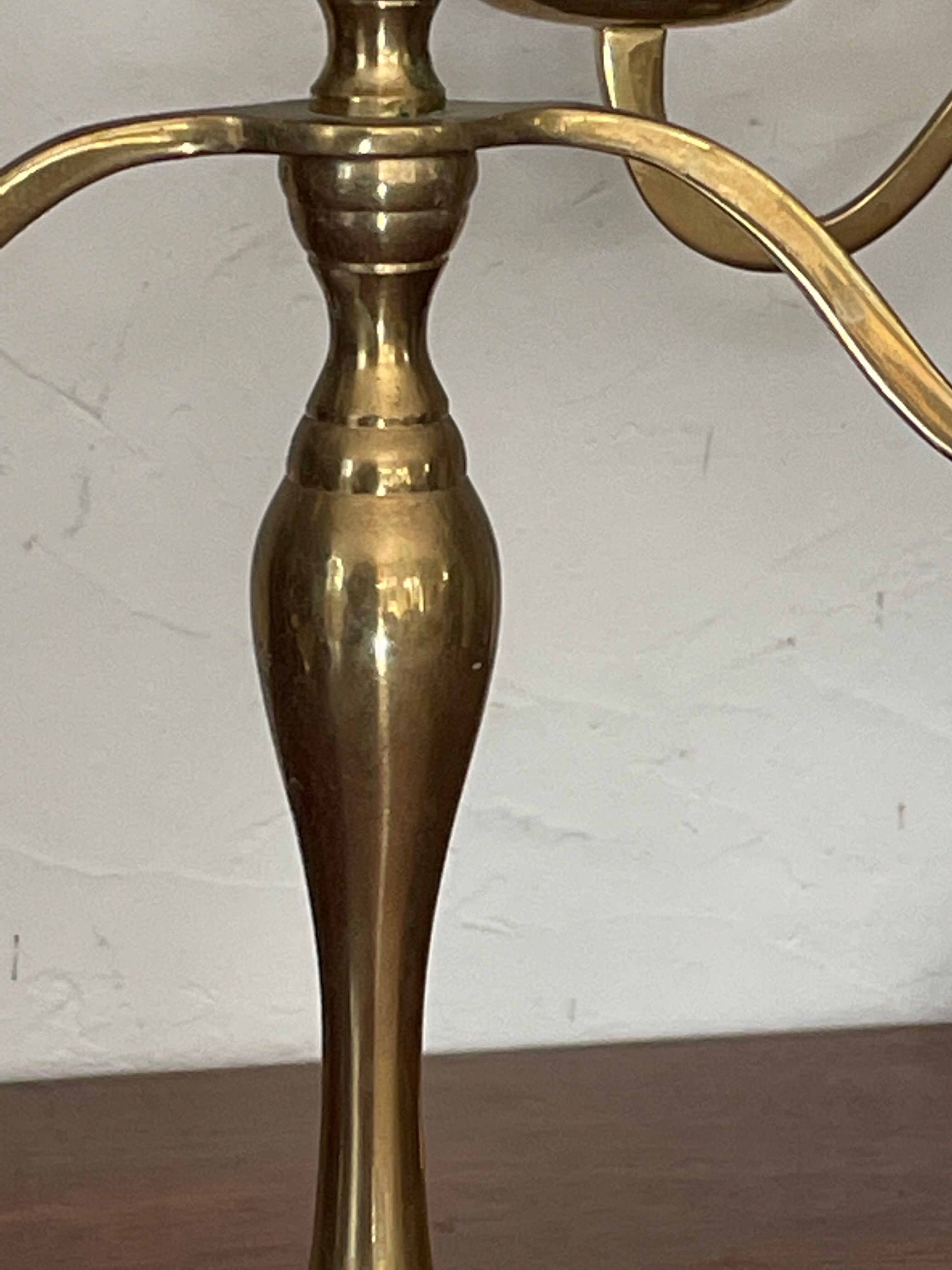 Pair of brass candlesticks