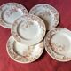 Set of 4 plates of old flat earth iron decor of vine leaf