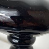 Amber glass candle holder