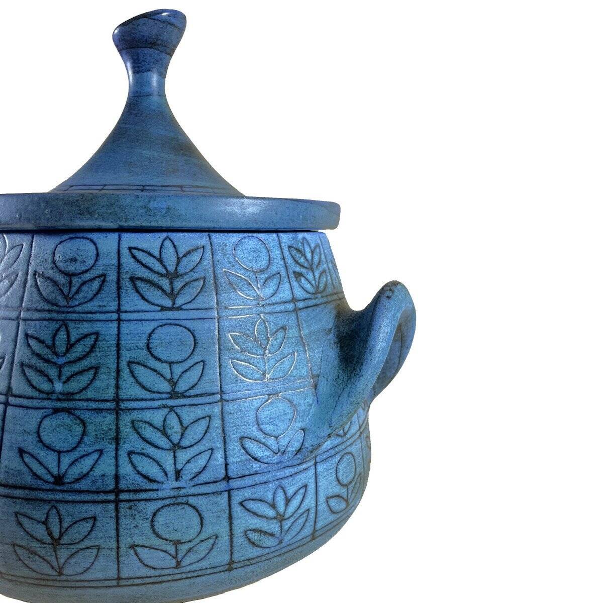 Jean De Lespinasse - Large soup tureen/ceramic container in blue - 1950s/1960s