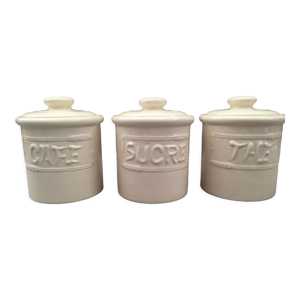 Lot de 3 pots bocaux décoratifs