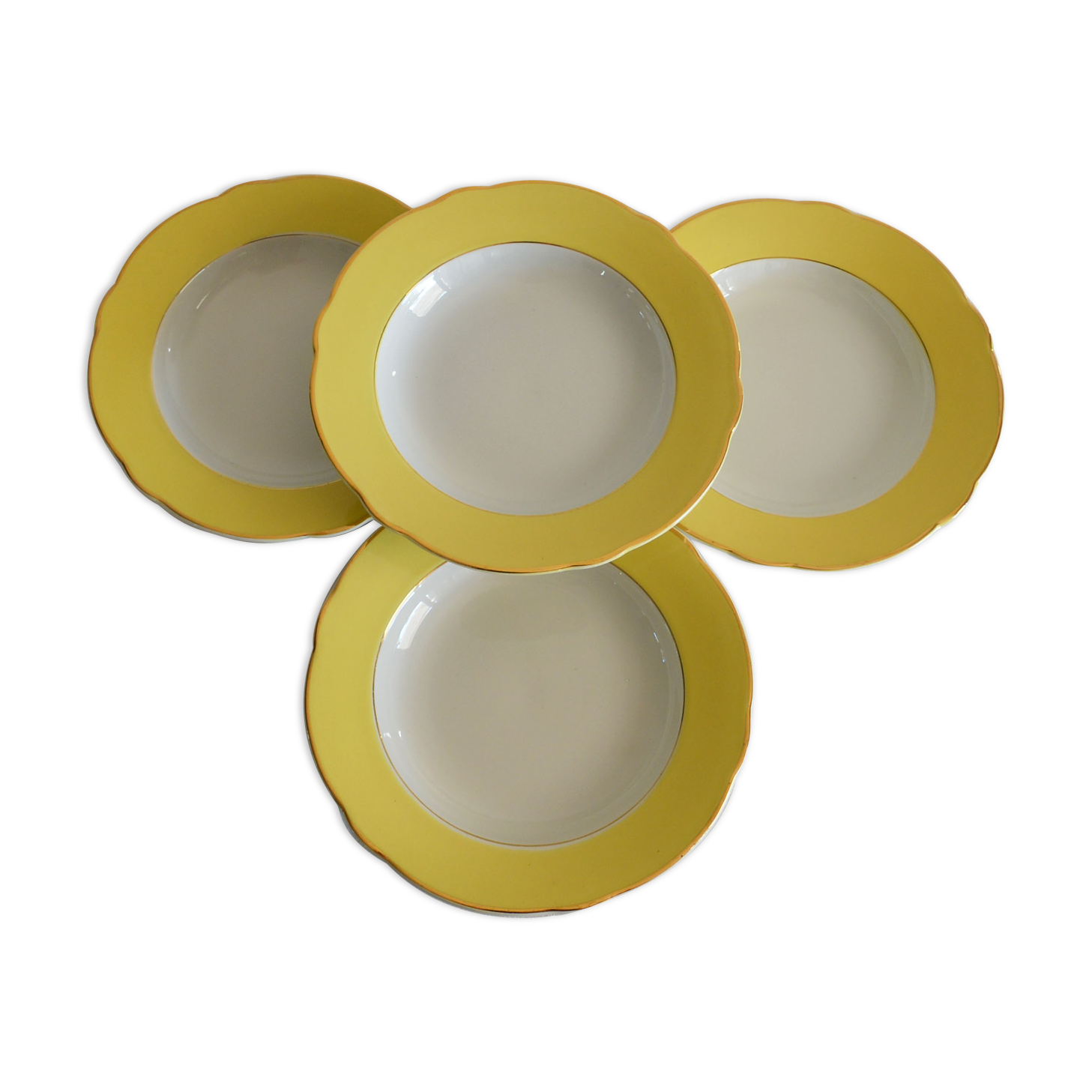 4 plates Lunéville model Daffodil