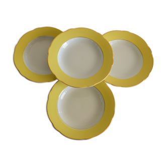 4 plates Lunéville model Daffodil