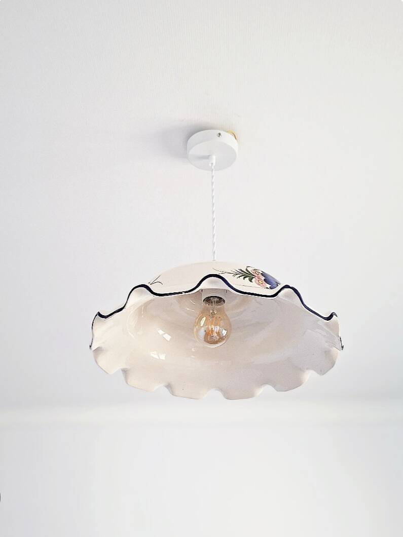 Suspension vintage céramique