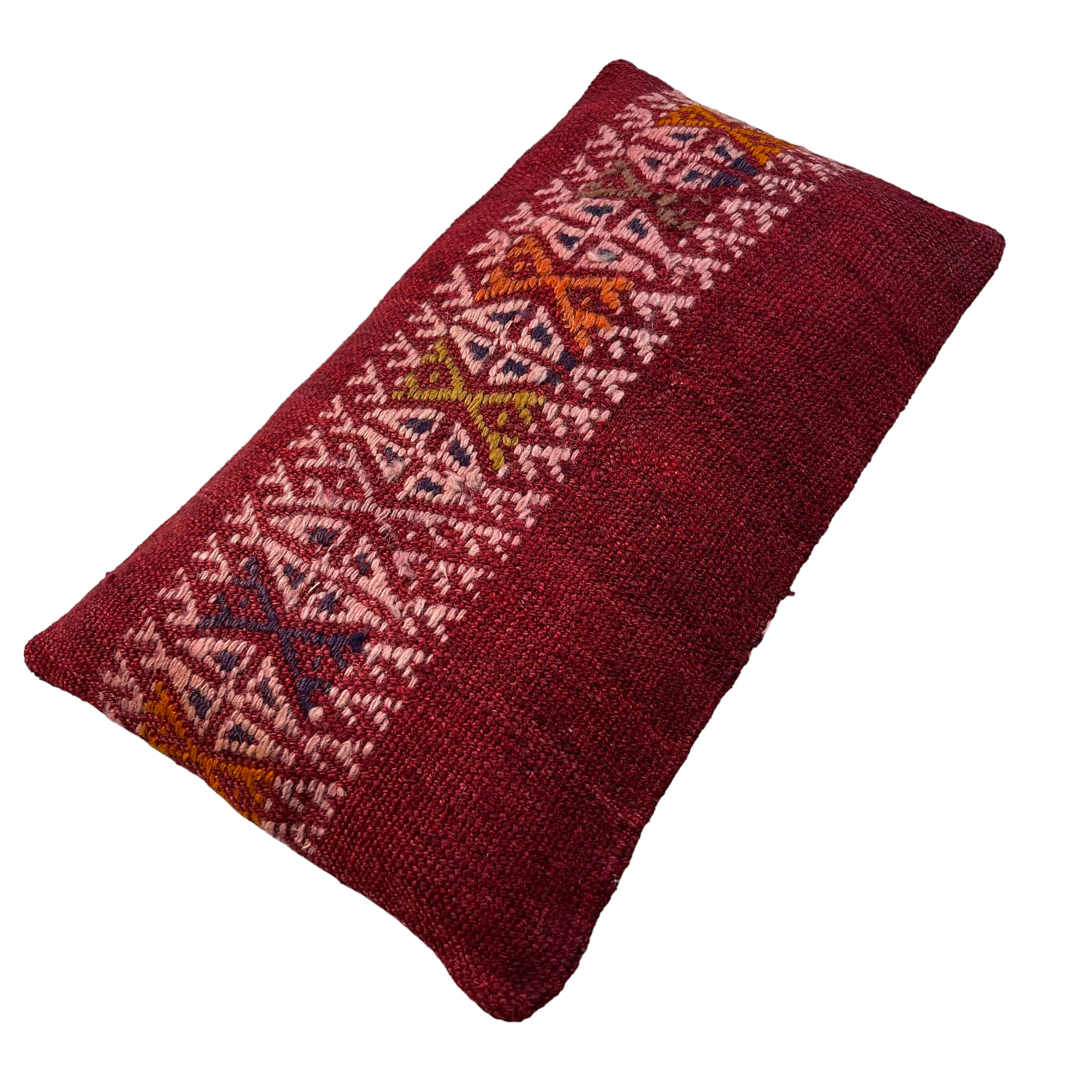 Vintage turkish kilim cushion cover, 30 x 50 cm