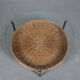 1960s Round coffee table with wicker from the Netherlands