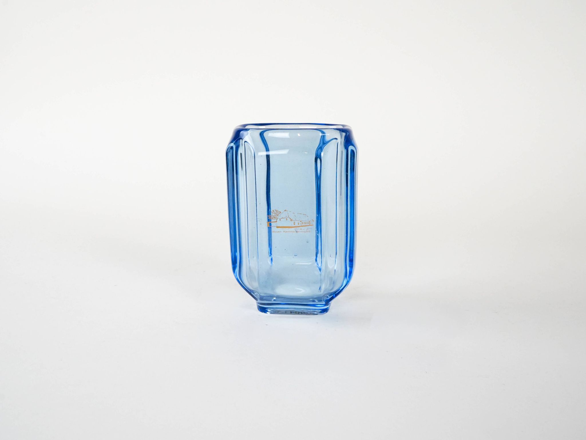 Vase en verre bleu, design danois, années 1960, fabriqué au Danemark