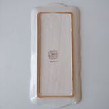 Antique dish in white ceramic and pink spring flowers Niderviller France