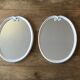 Pair of oval mirrors 39x49cm