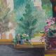 Painting view of Paguera Balearic Islands oil on canvas signed 1961