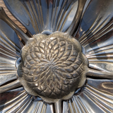 Silver metal flower ashtray