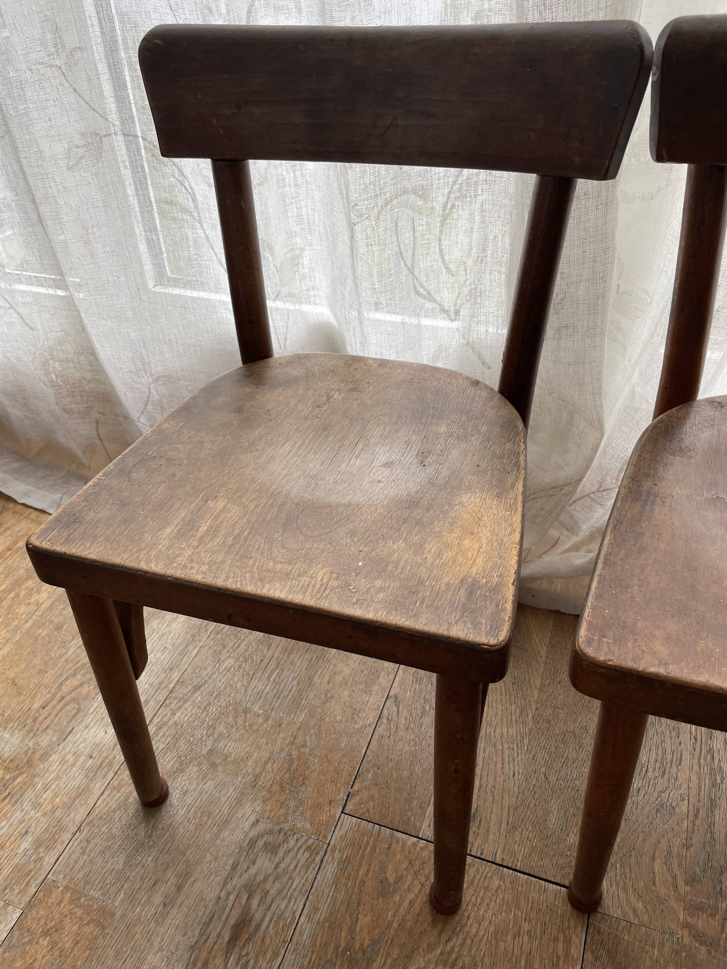 Duo of children's bistro chairs