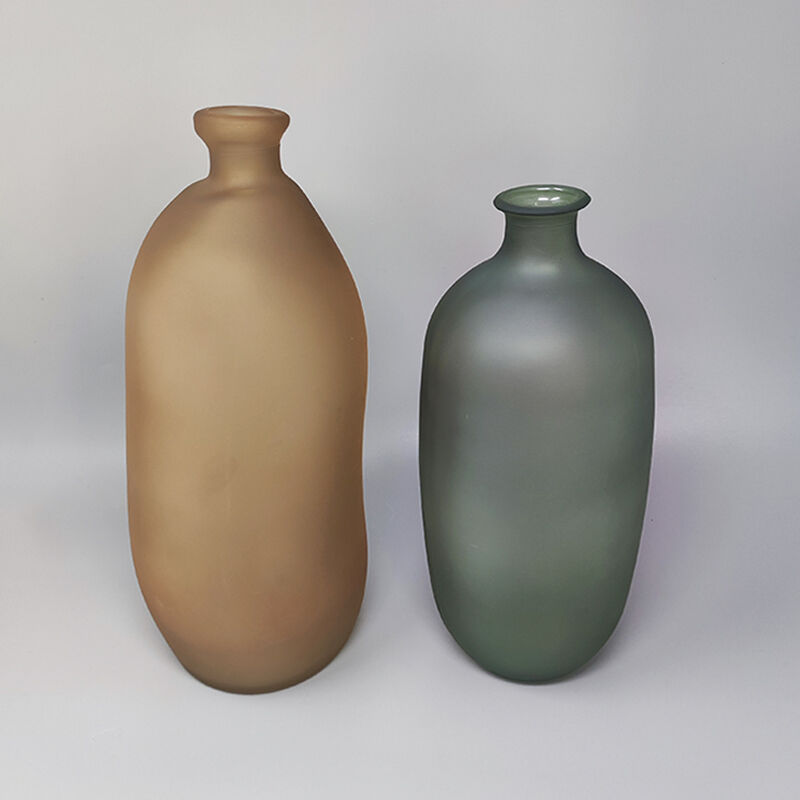 Paire de vases en verre de Murano des années 1970 par Dogi, Fabriqué en Italie