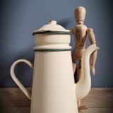 Green beige enamelled coffee maker 28