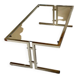 Vintage chrome and glass lounge table 1970