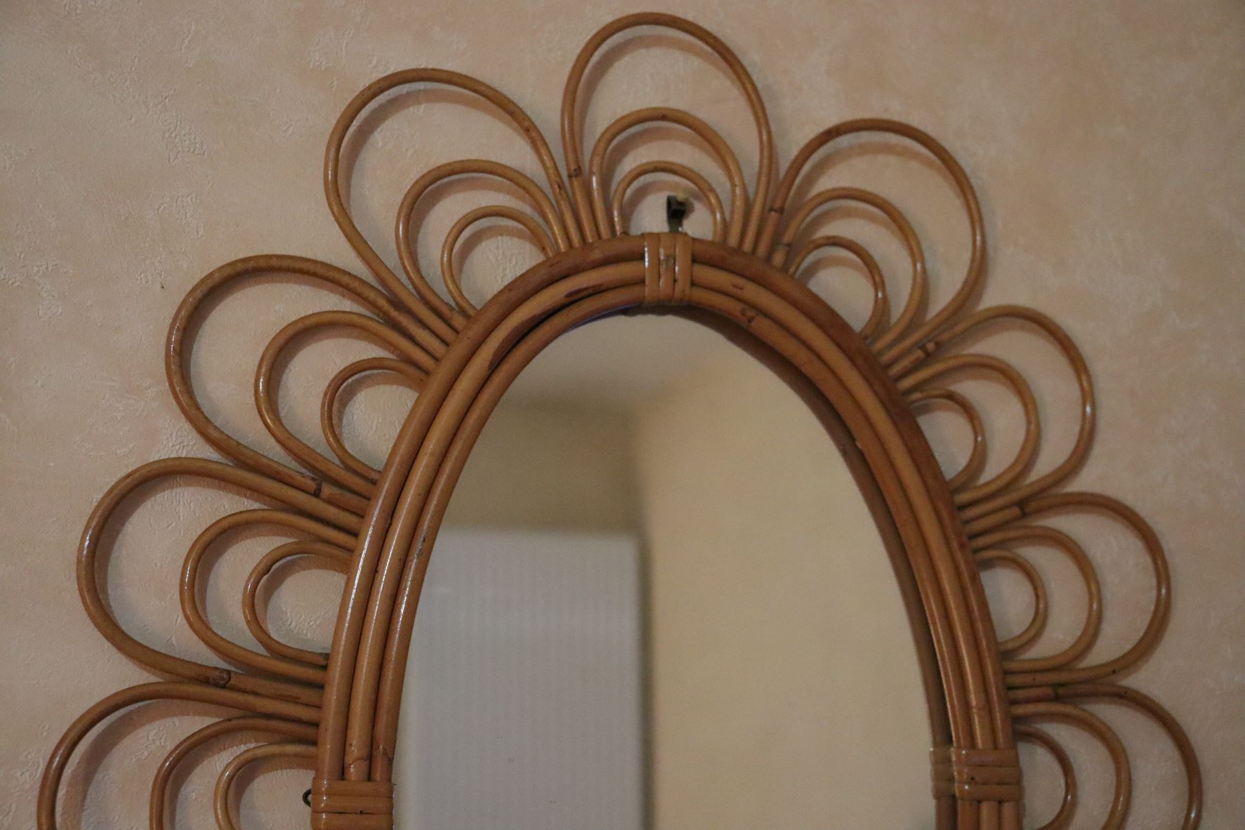 Rattan mirror