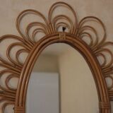 Rattan mirror
