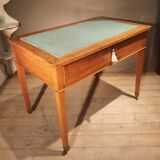 Yellow wooden writing table