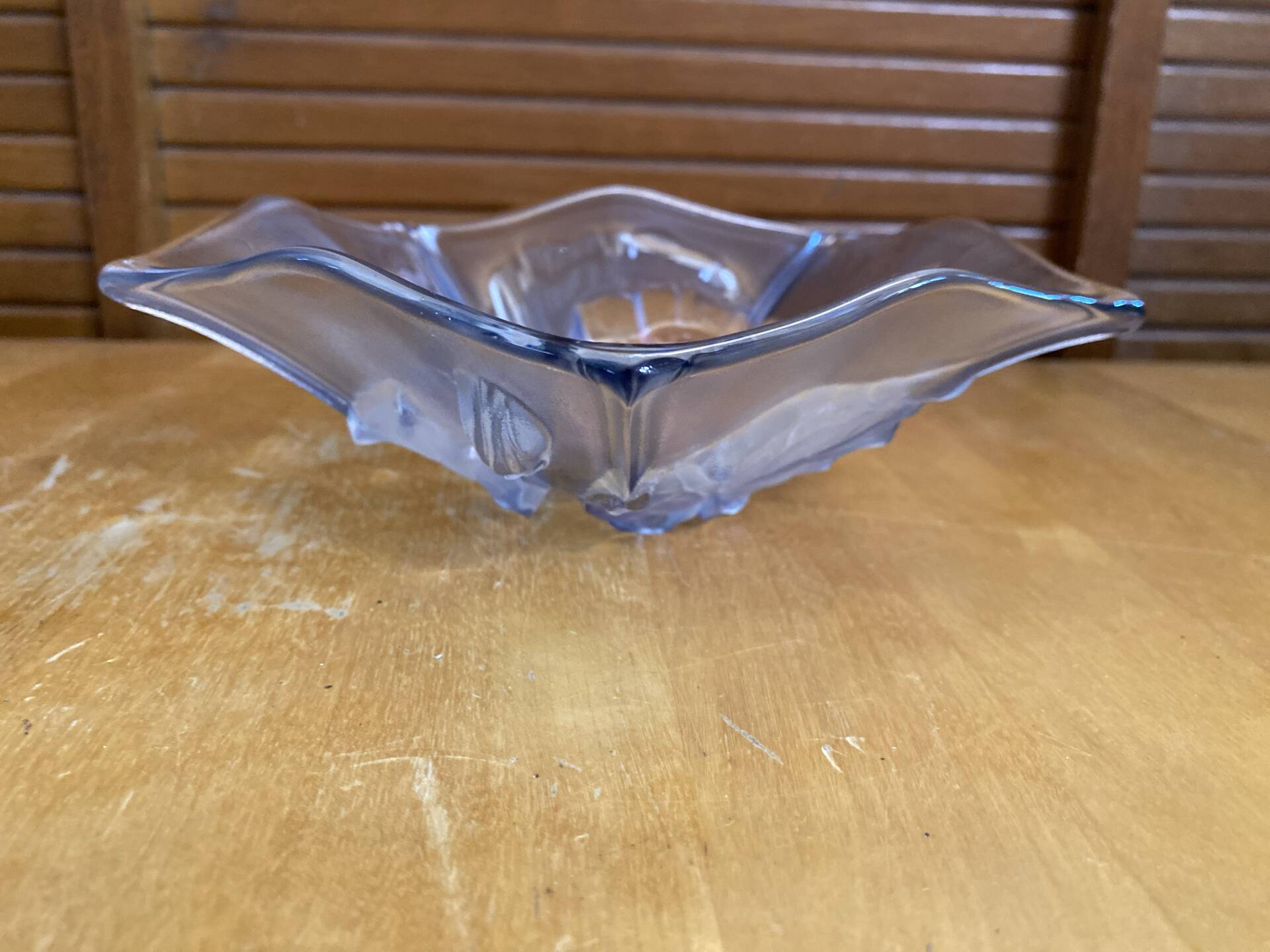 Bol vide poche mikasa crystal moulded decor flowers coloured vintage
