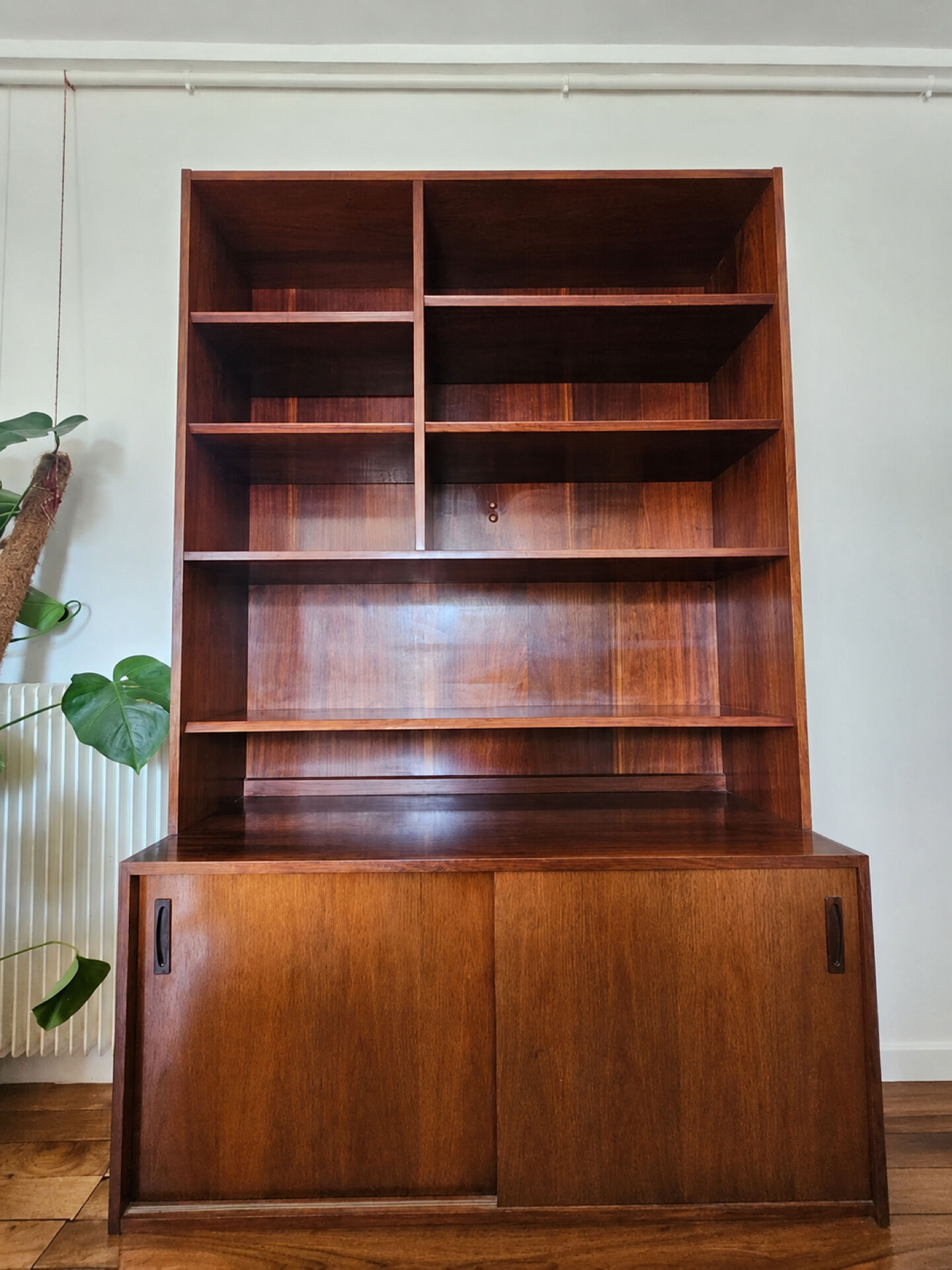 Scandinavian library in rosewood