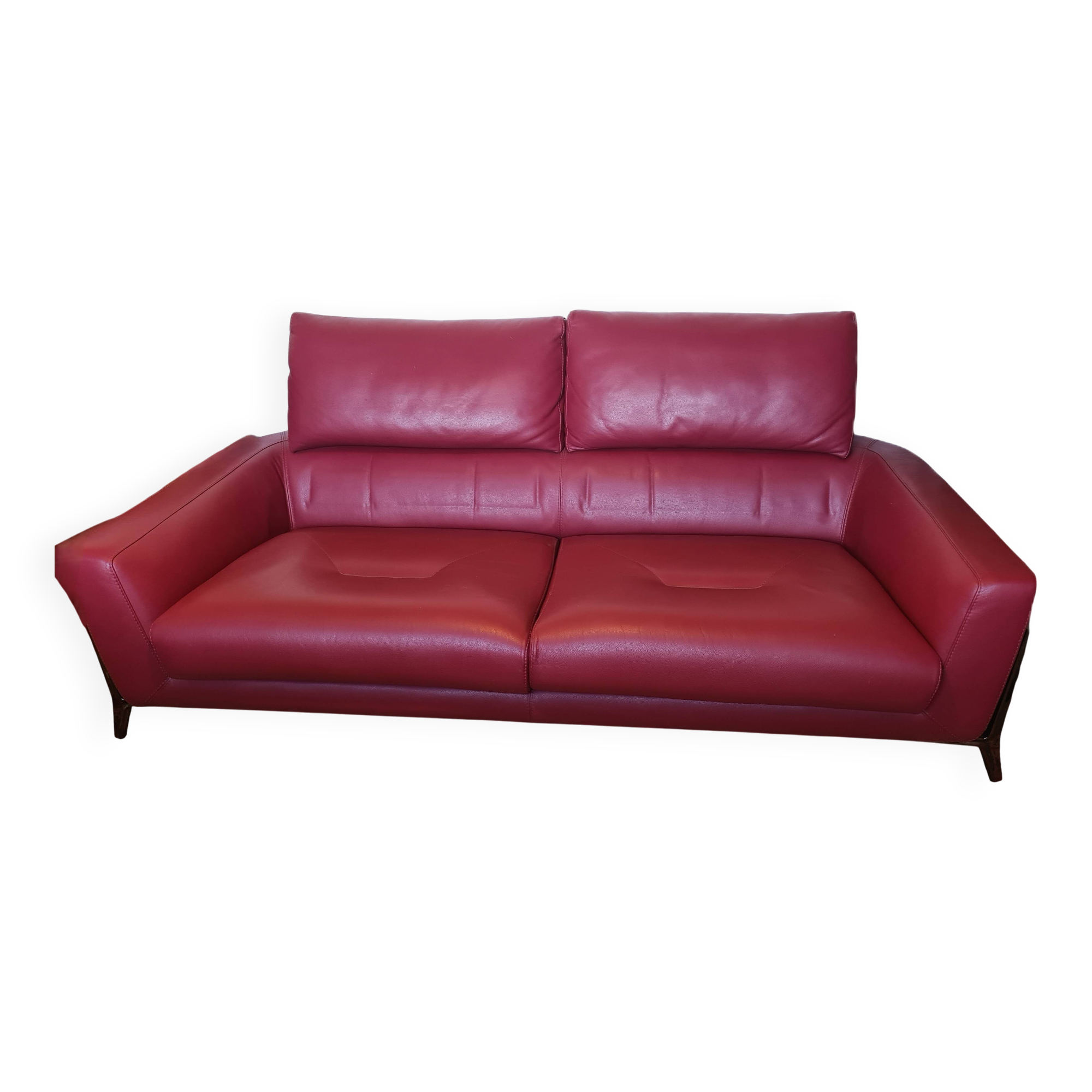 Roche Bobois canapé allusion red leather - designers Tapinassi & Manzoni