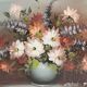 Oil on canvas still life with flowers