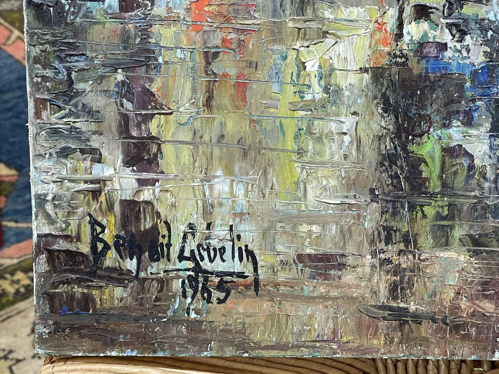 Oil on canvas by Benoît Gebelin (20th century) and dated 1965.