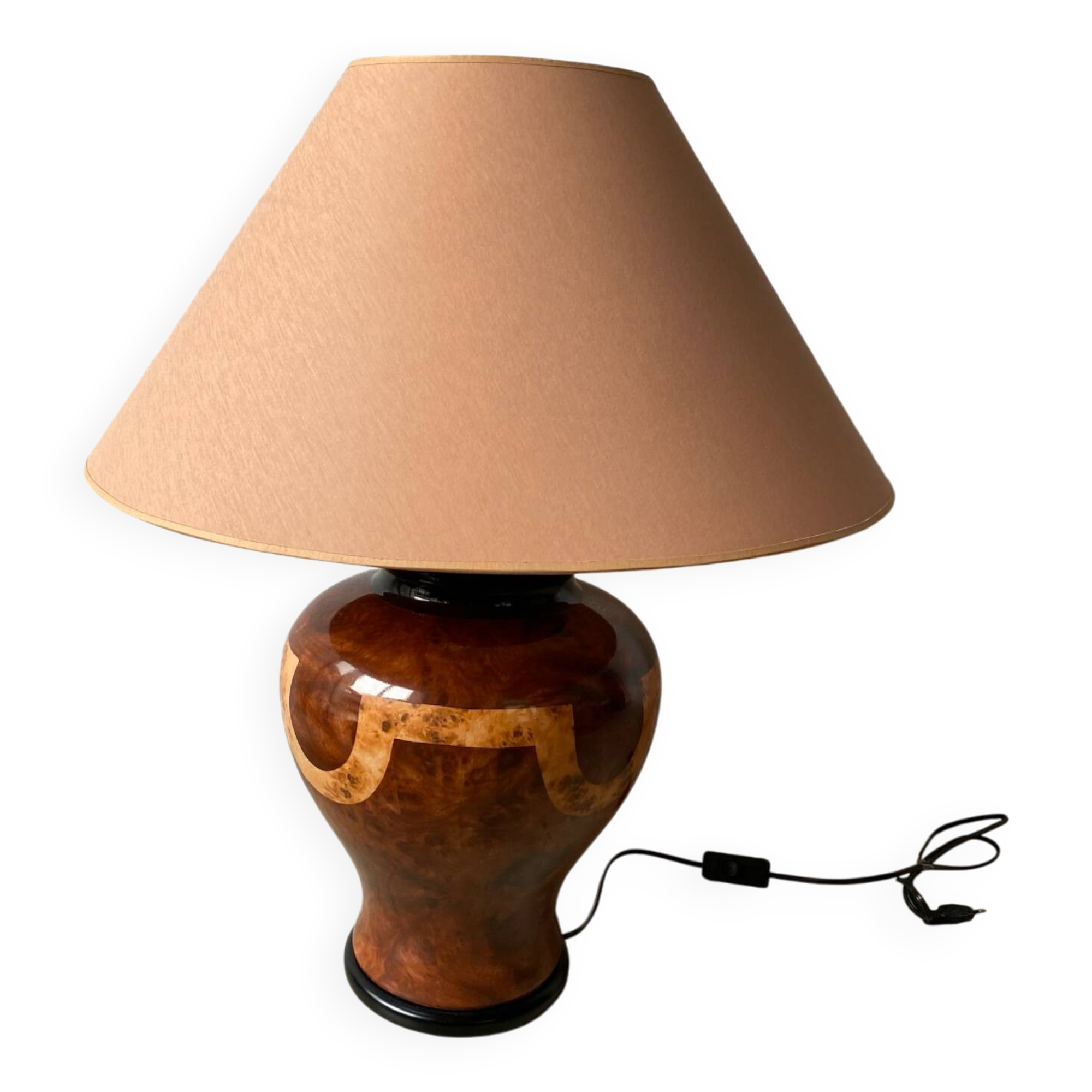 Lancel Paris ceramic living room lamp, 1980s / made in Italy