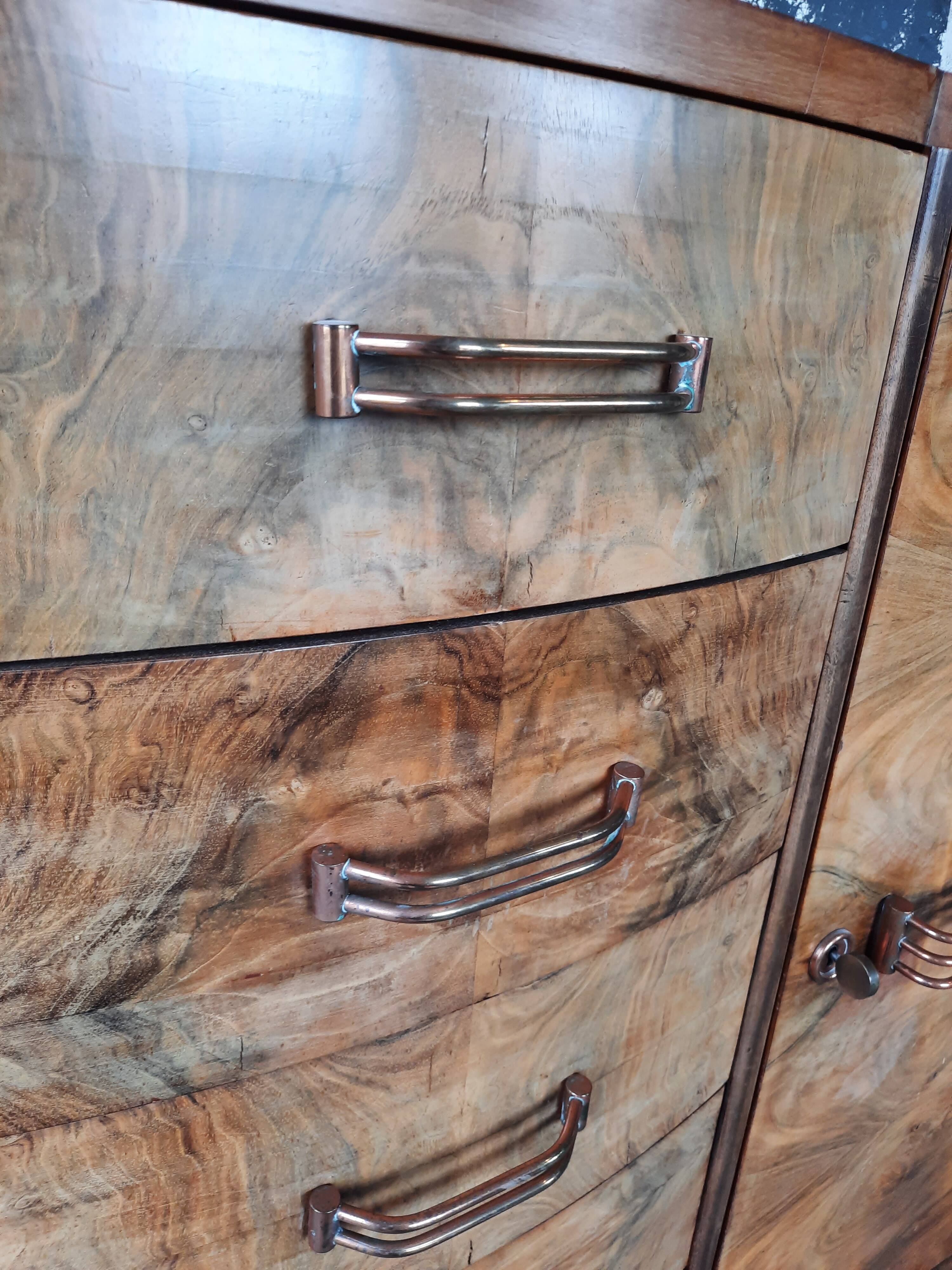 Art deco walnut sideboard