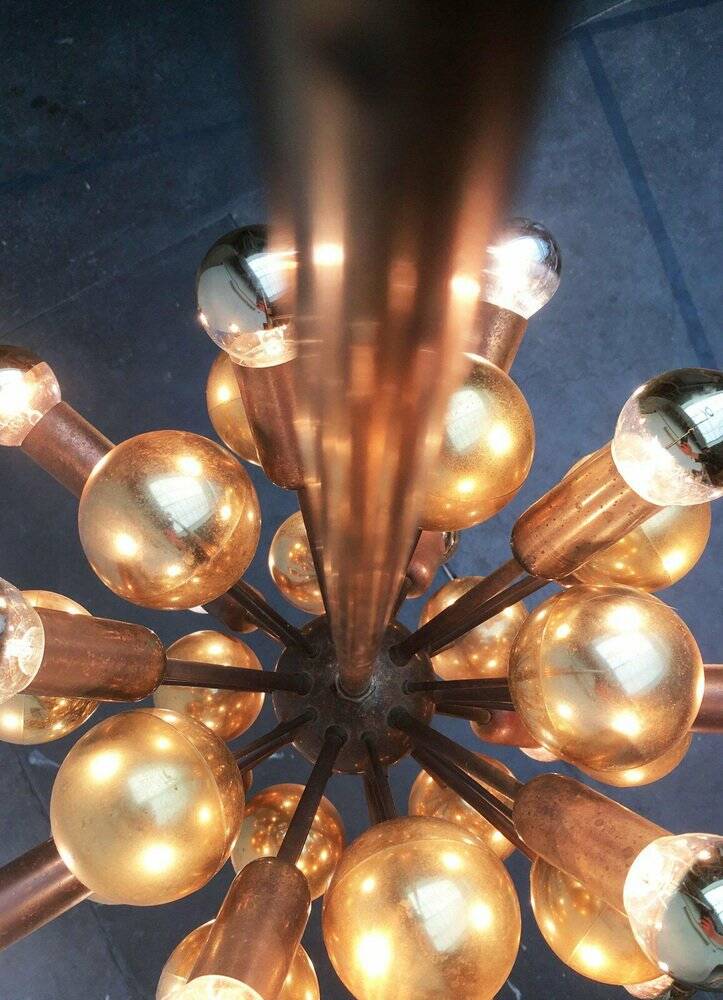 Atomic Brass Ceiling Suspension by Dorothee Becker for Cosack, 1970s.