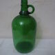 Cylinder glass handle a transparent color dark green