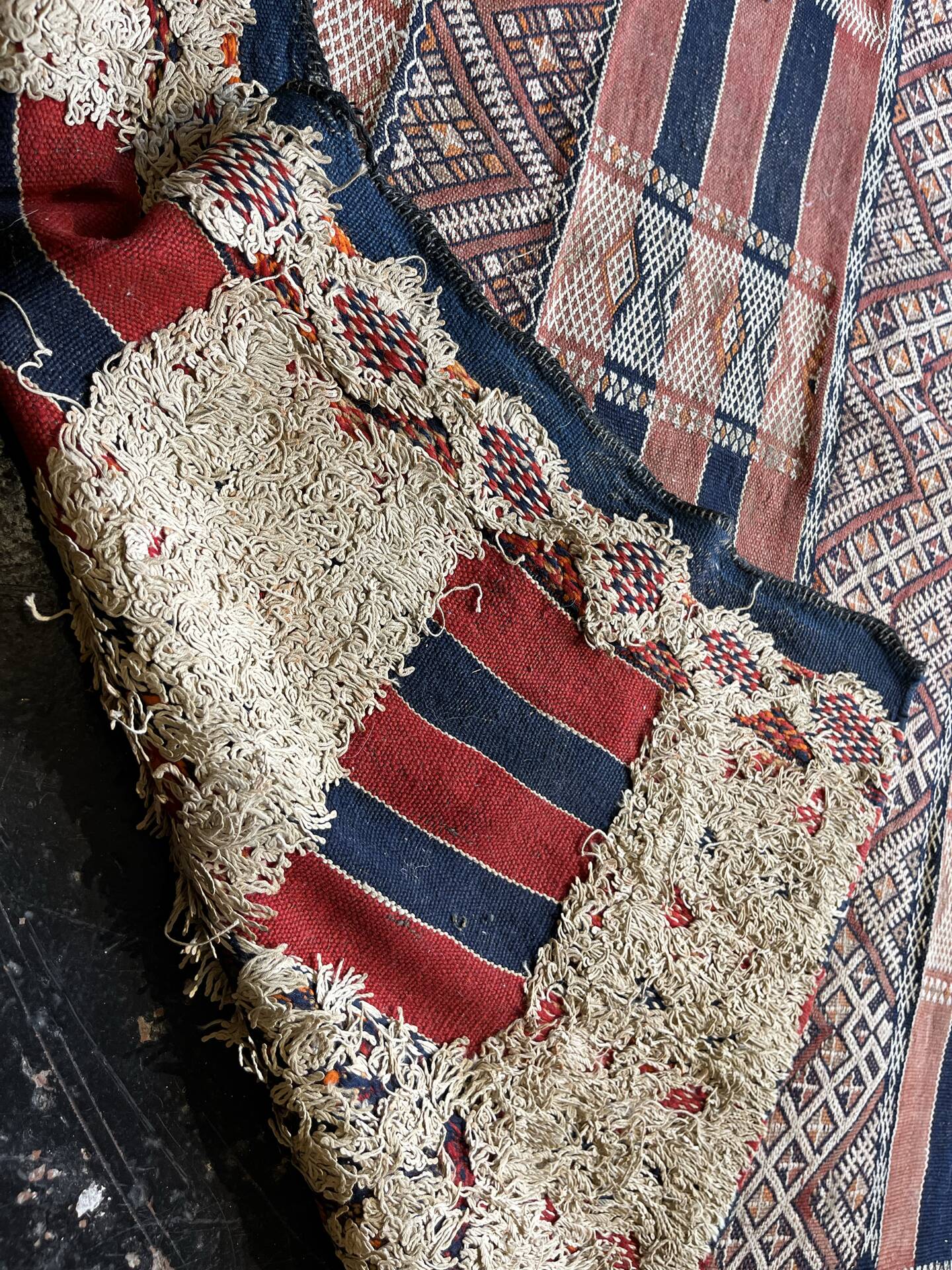19th-century antique carpet