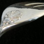 Set de 12 fourchettes a gateaux SFAM en métal argenté manche a la russe