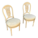 Paire de chaises à dossier « lyre » de style Louis XVI