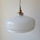 Suspension en opaline blanche
