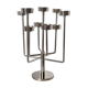 Candle holder with 9 branches in chrome-plated metal