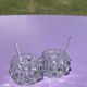 Set - 2 pieces salt shakers with crystal spoon