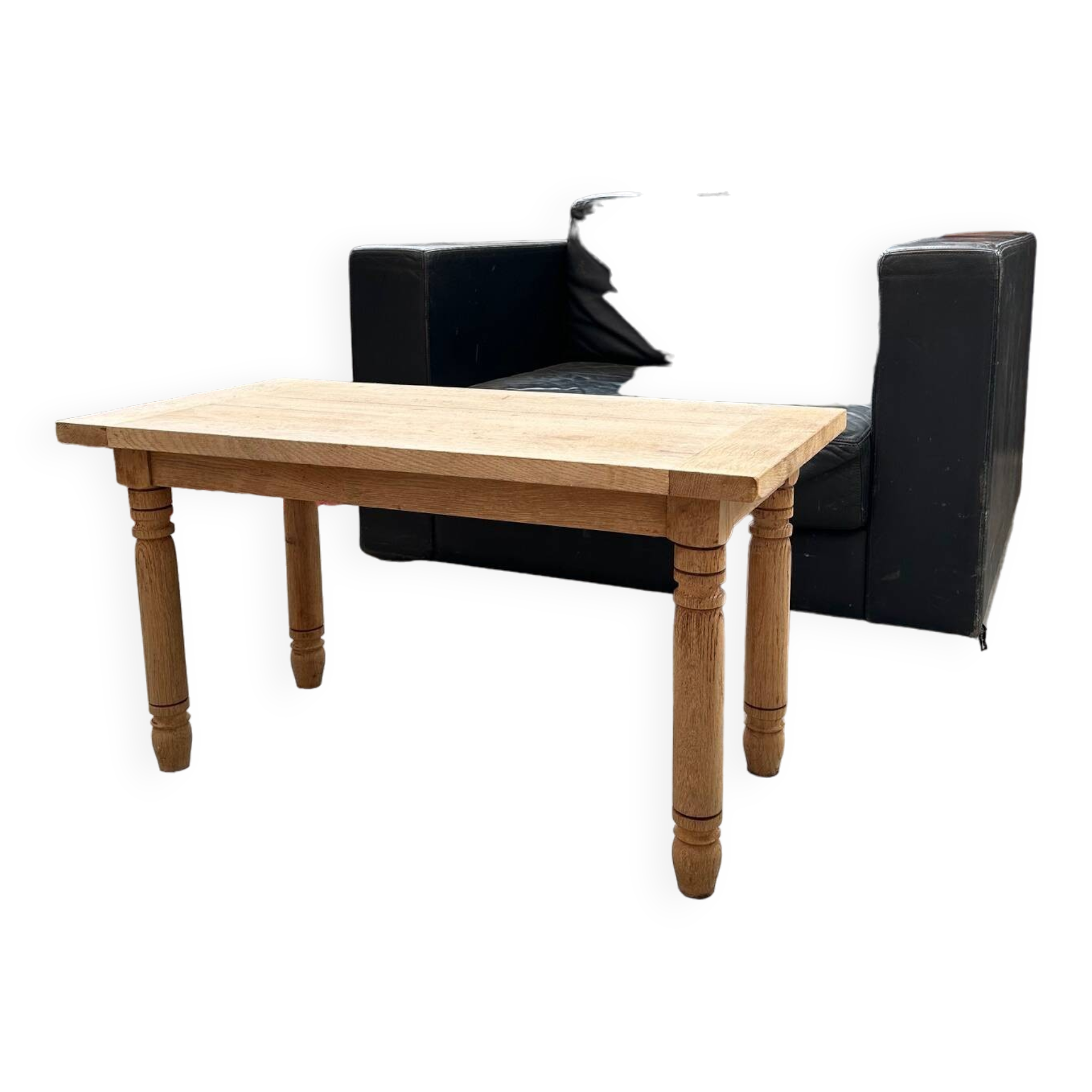 Solid oak side table