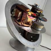 Rare French fibre optic lamp "La Sphérique" from the 1970s Space Age.