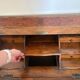 Old secretary with marquetry slope