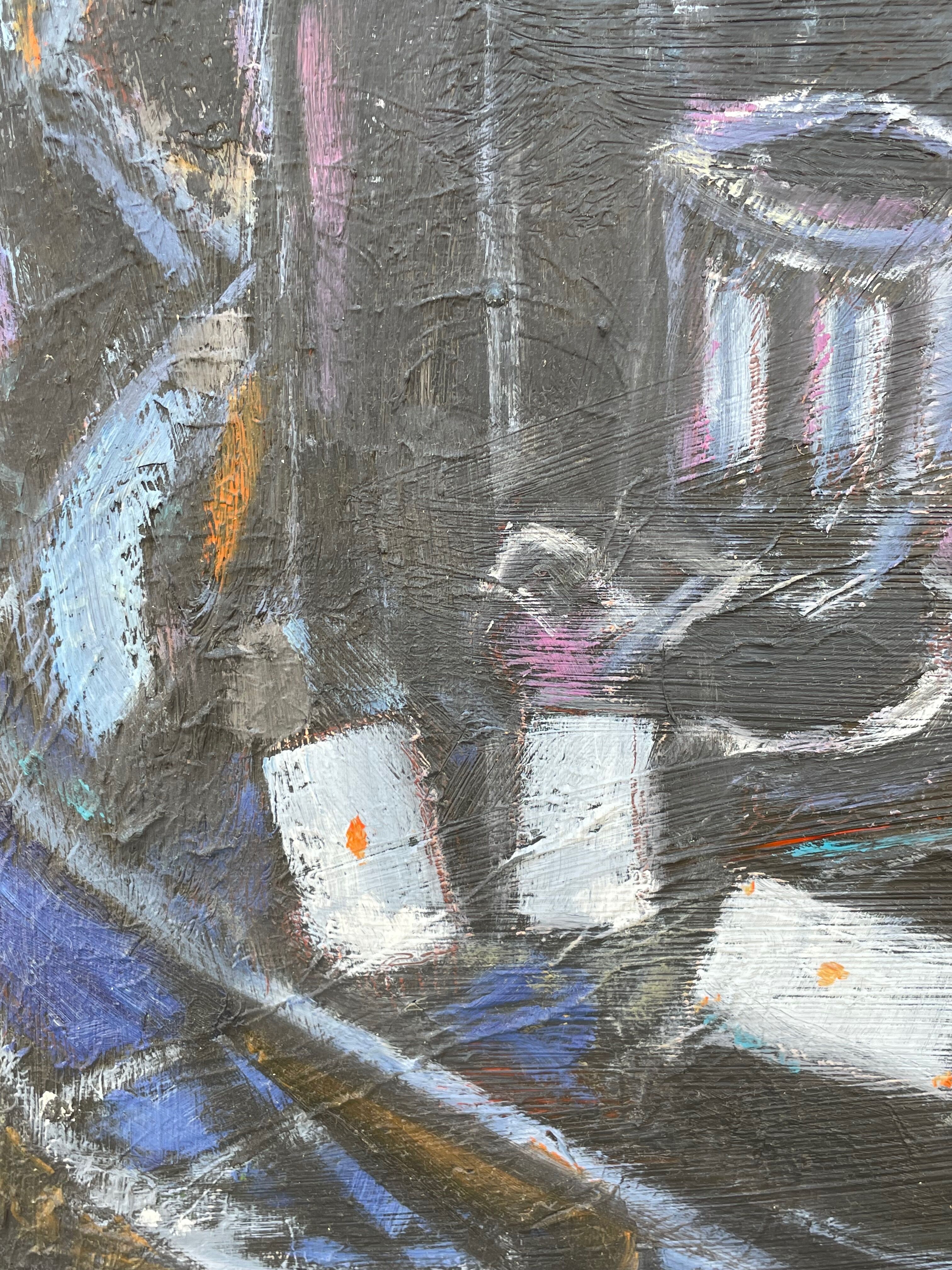 Painting modern still life painting card game