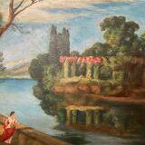 Tableau ancien, paysage, signé, début XX siècle