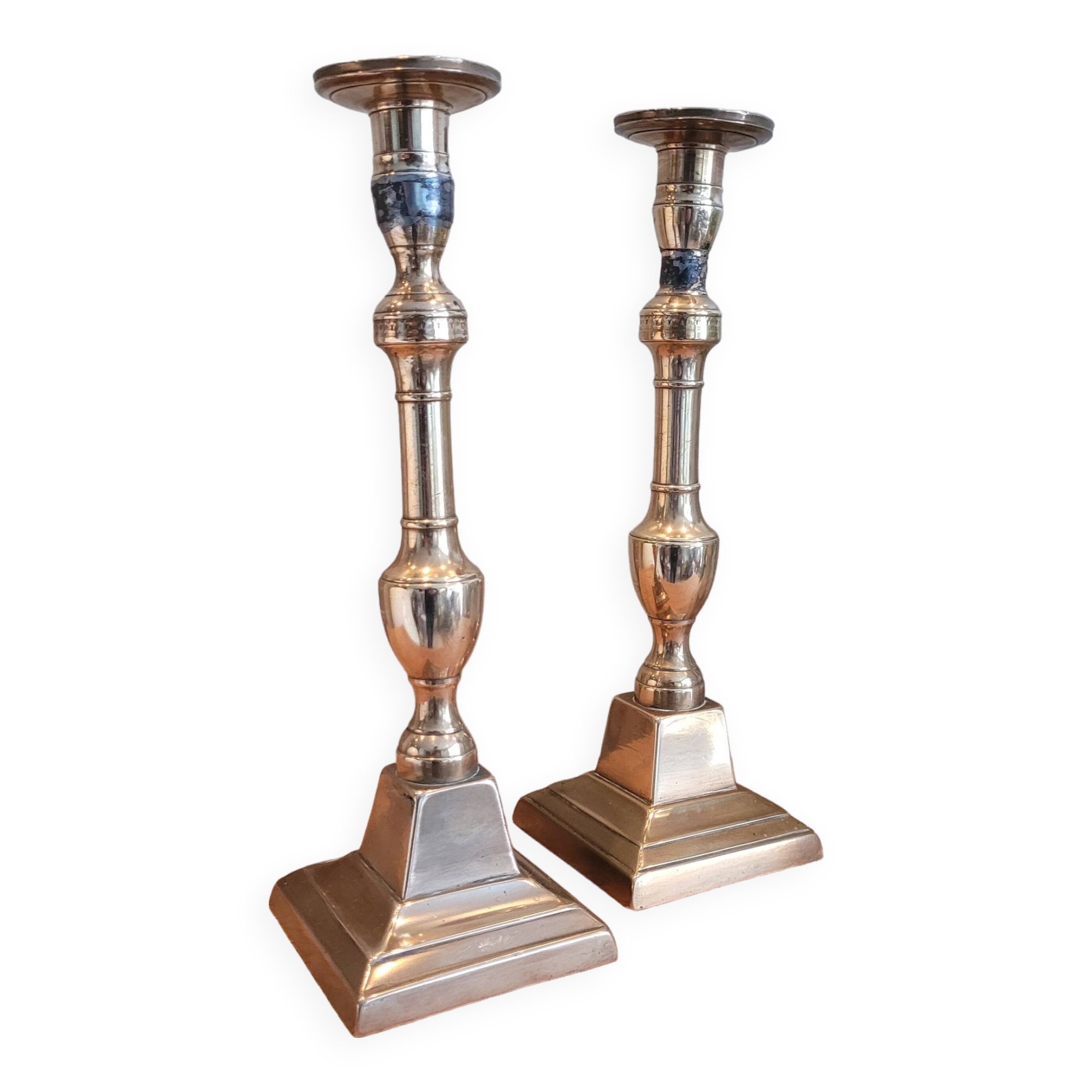 La Redoute x Selency pair of brass candle holders 14