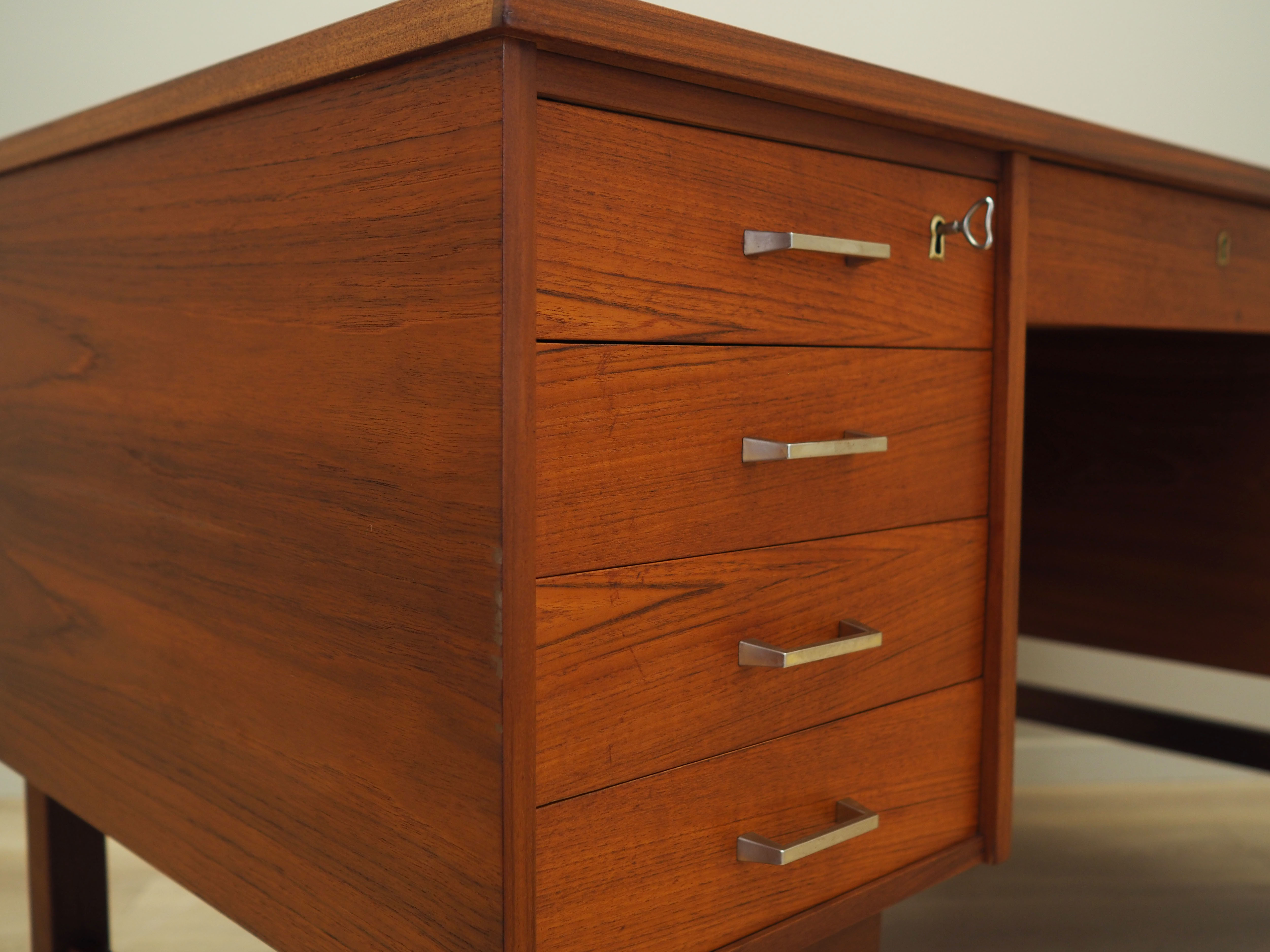 Teak desk, Danish design, 1970s, production: Denmark