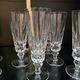 12 Saint-Louis Guernesey model champagne flutes in cut crystal
