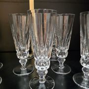 12 Saint-Louis Guernesey model champagne flutes in cut crystal